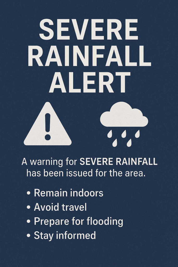 Severe Rainfall Alert